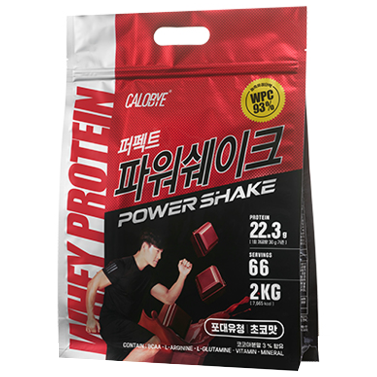 인기있는 칼로바이 퍼펙트파워쉐이크 포대유청 WPC 초코맛 단백질보충제 프로틴, 2kg, 1개 ···