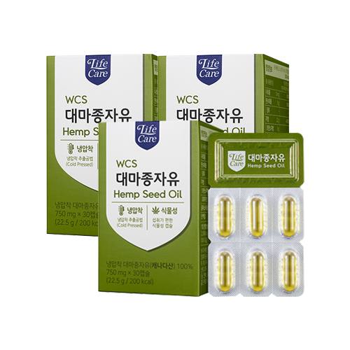 가성비 좋은 라이프케어 WCS 냉압착 캐나다산 대마종자유 3박스 (햄프씨드오일/냉압착오일/식물성오일) 추천합니다 가성비 좋은 라이프케어 WCS 냉압착 캐나다산 대마종자유 3박스 (햄프씨드오일/냉압착오일/식물성오일) 추천합니다