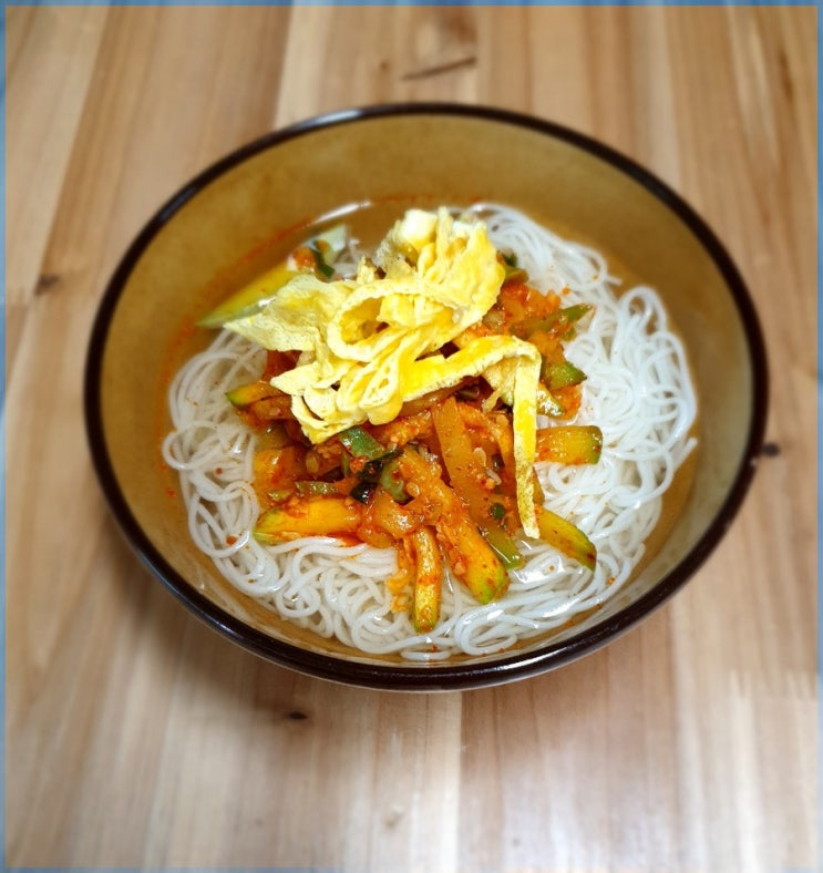 둥근호박 요리, 보관법(호박 비빔국수, 잔치국수)
