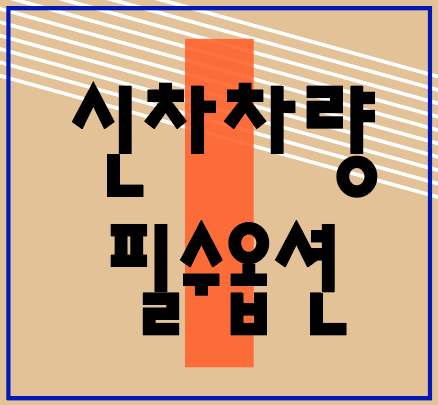  신차 구매 필수 옵션 생각하고 구매하세요