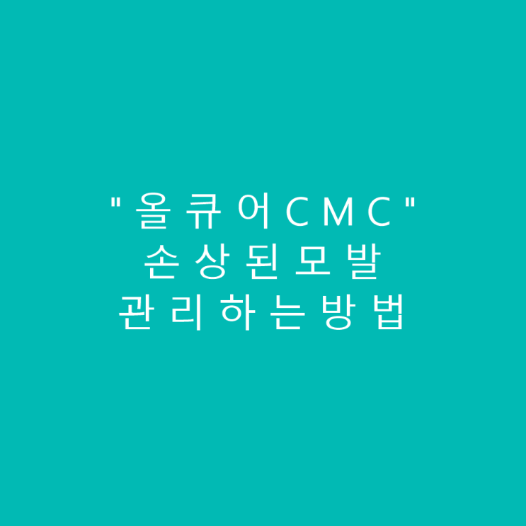  손상된 모발 머리결 좋아지는 "올큐어CMC" 모발 관리법