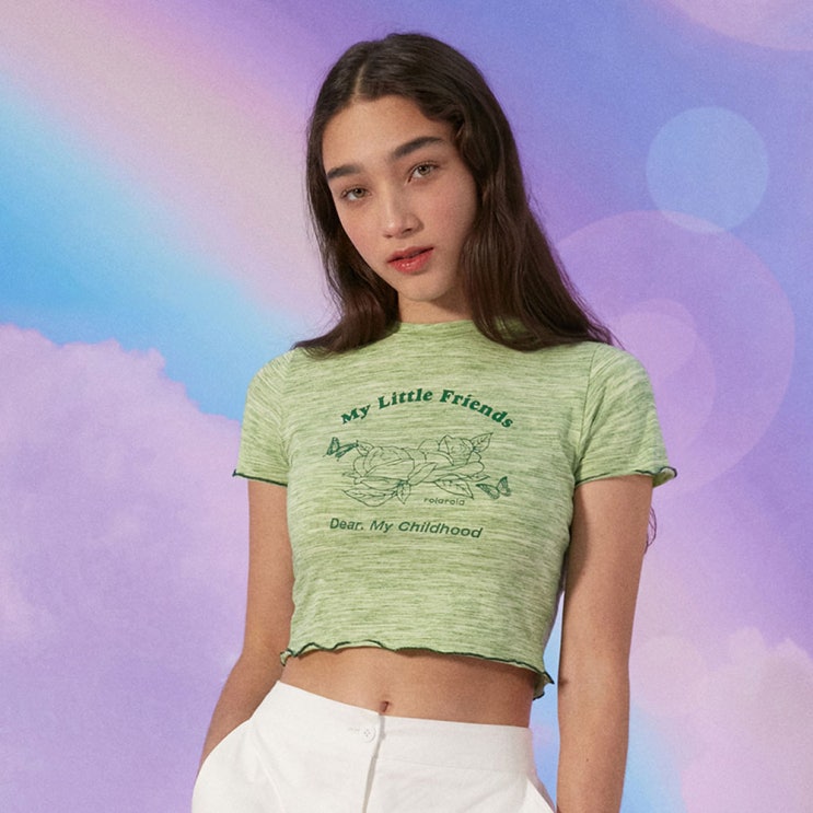 요즘 인기있는 로라로라 여성용 SLUB FLOWER CROP T-SHIRT TS-21325 추천해요 요즘 인기있는 로라로라 여성용 SLUB FLOWER CROP T-SHIRT TS-21325 추천해요