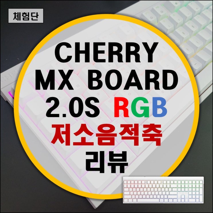 무보강 체리 기계식 키보드  MX BOARD 2.0S RGB WHITE 저소음적축 리뷰