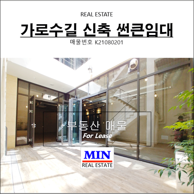  강남 신사동 가로수길 썬큰사무실임대 자연채광 스튜디오