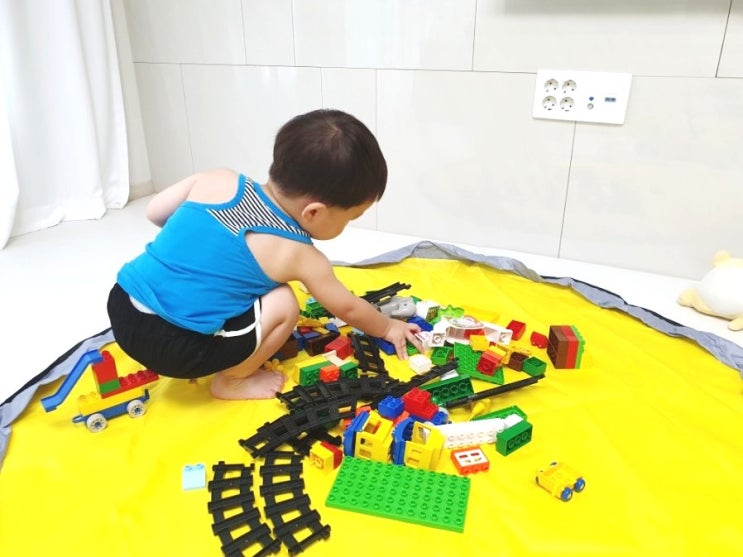  레고블럭 놀이매트 장난감정리 한번에 끝내는 란이매트