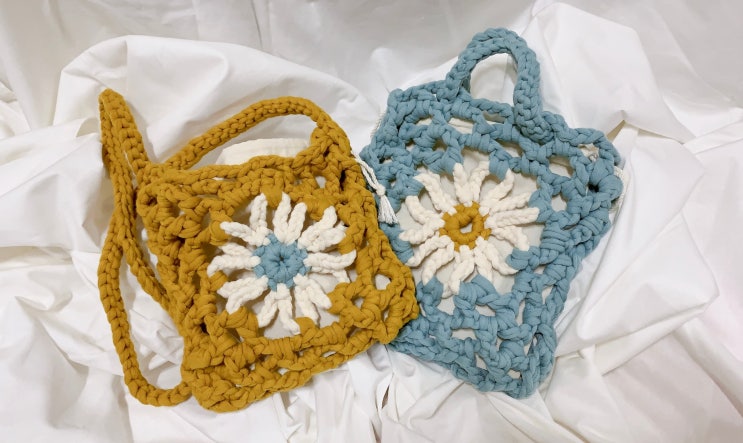 [코바늘] Crochet 코바늘가방 뜨기 플라워벨 가방