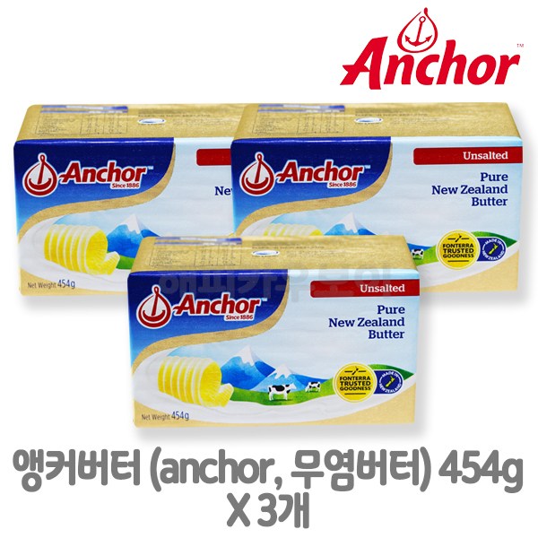 후기가 정말 좋은 앵커 무염버터, 454g, 3개 좋아요