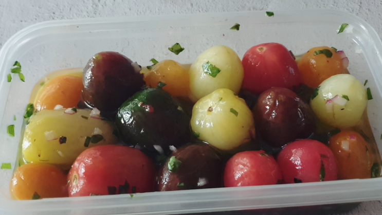 불앞에서 해방되는 레시피, 컬러 방울 토마토 마리네이드 Cherry Tomato Marinade