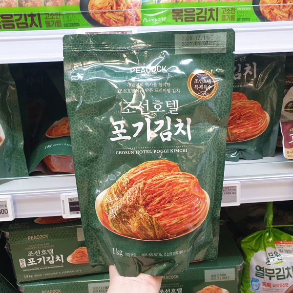 잘나가는 피코크 조선호텔 포기김치 1kg, 종이박스+아이스팩 ···