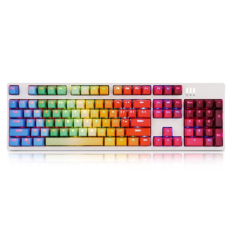 선택고민 해결 앱코 HACKER 카일광축 레인보우 PBT Moving LED 게이밍 키보드, K7900, 바디(화이트) ··· 선택고민 해결 앱코 HACKER 카일광축 레인보우 PBT Moving LED 게이밍 키보드, K7900, 바디(화이트) ···