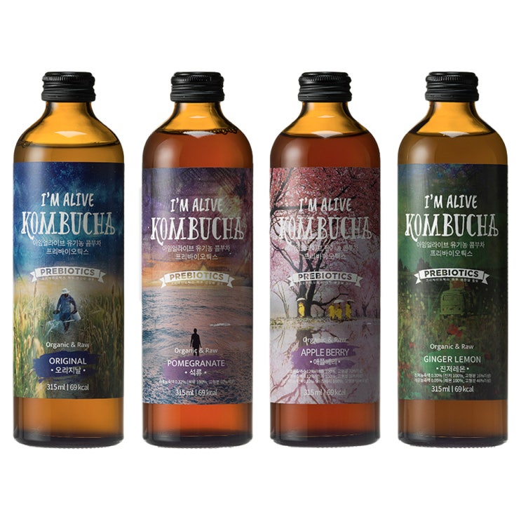 잘팔리는 아임얼라이브콤부차 유기농 탄산음료 종합세트, 315ml, 4개 추천해요 잘팔리는 아임얼라이브콤부차 유기농 탄산음료 종합세트, 315ml, 4개 추천해요