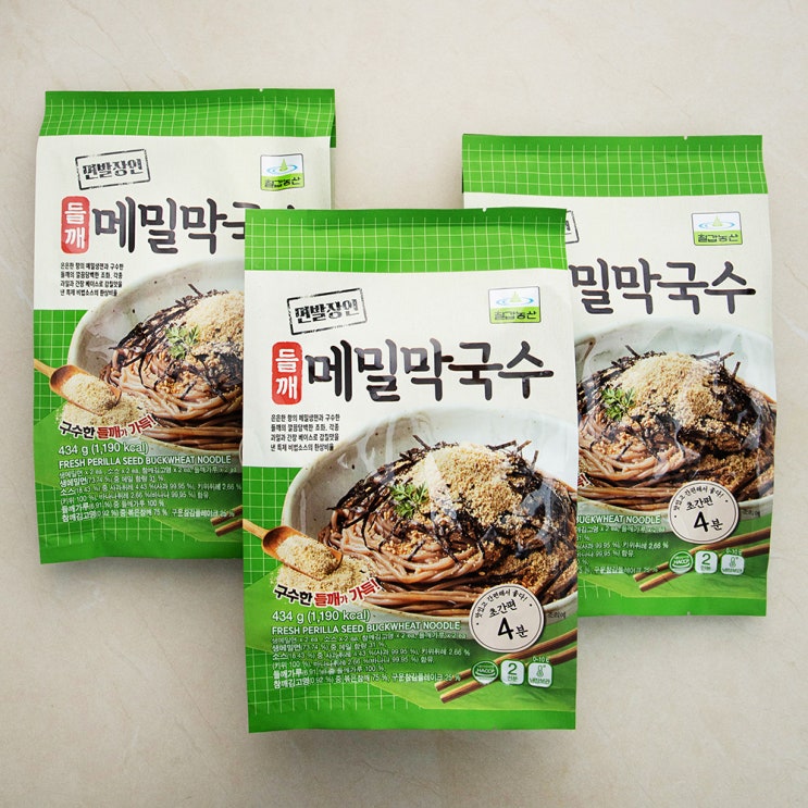 잘팔리는 칠갑농산 들깨 메밀막국수, 434g, 3개입 좋아요 잘팔리는 칠갑농산 들깨 메밀막국수, 434g, 3개입 좋아요