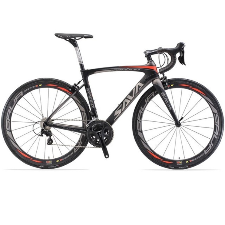 의외로 인기있는 로드자전거 싸이클 로드 입문용 MTB 자전거 SAVA 풀 카본로드 700C 로드 바이크, 블랙 그레이, 54cm 추천합니다