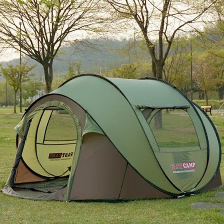 당신만 모르는 원터치텐트 IDOOGEN FAST CAMP One Touch Caming Tent Pop up Mega Family Tent Fits 4-5 Persons 자동개방텐