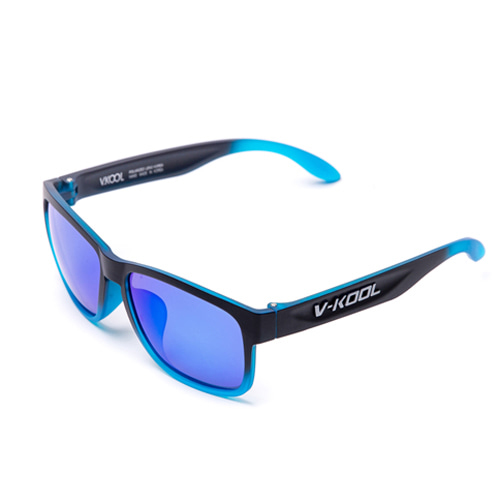 잘나가는 VKOOL 편광 미러렌즈 안경 VK-1997 + 도수 클립 세트, 투명 블루 ···