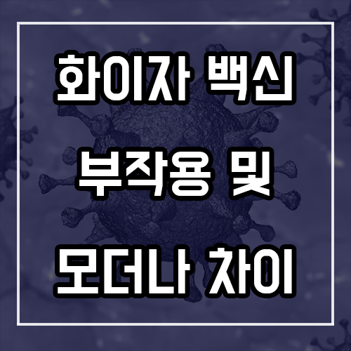 화이자 백신 부작용 및 모더나 차이 비교 화이자 백신 부작용 및 모더나 차이 비교