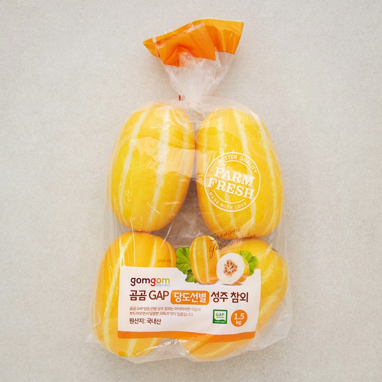 잘나가는 곰곰 GAP인증 당도선별 성주참외, 1.5kg, 1봉 좋아요 잘나가는 곰곰 GAP인증 당도선별 성주참외, 1.5kg, 1봉 좋아요