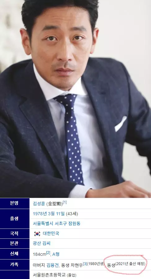 김용건(75) 39살 연하 여자친구 임신 이후 "나무위키 하정우(43) 프로필 근황... "