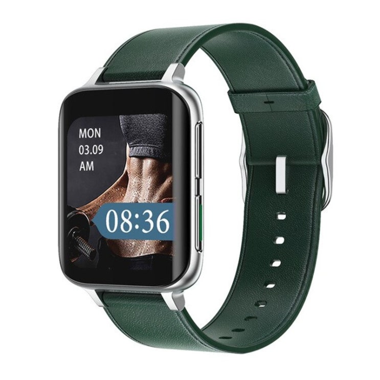 인기있는 스마트 워치 시계 손목시계 스마트밴드 미워치 DT93 피트니스 트래커 1.78 인치, 녹색 가죽, 중국 좋아요