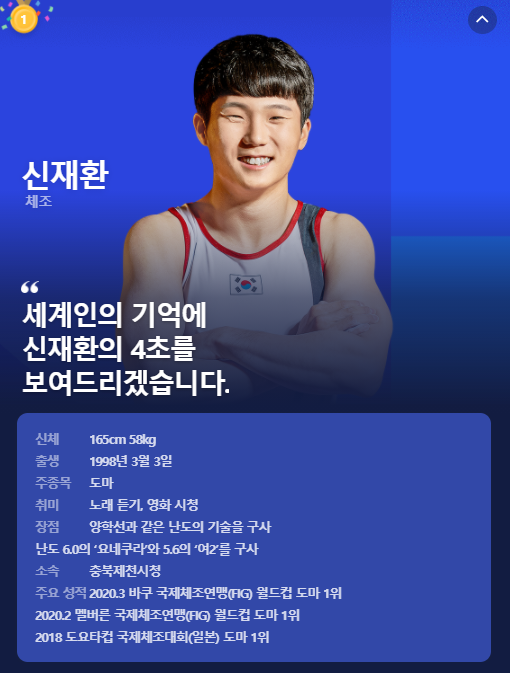  세계인의 기억에 4초를 각인시킨 새로운 도마의 신 신재환