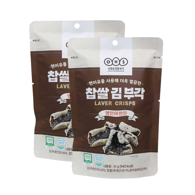갓성비 좋은 명인이 만든 찹쌀 김 부각 30g 2개 추천합니다 갓성비 좋은 명인이 만든 찹쌀 김 부각 30g 2개 추천합니다