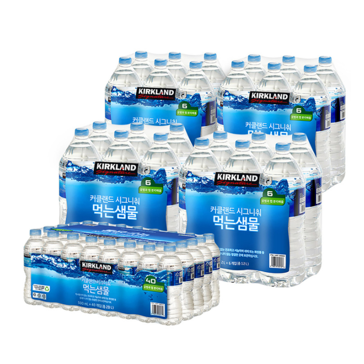 많이 찾는 커클랜드 시그니춰 먹는 샘물 2L x 24 + 500ml x 40 좋아요