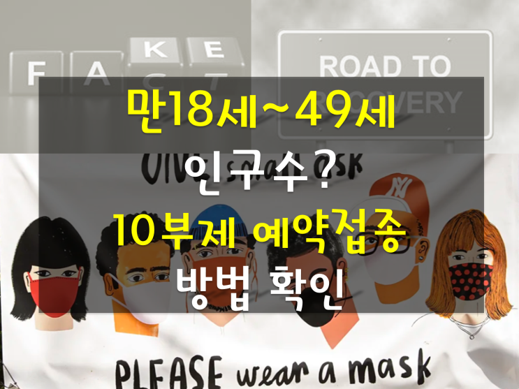 만18세~49세 인구(72년생~03년생) 10부제 예약 방식 확인 9일부터 18일까지 예약, 우선접종 대상자 사전 예약 오늘부터 시작(수도권/비수도권) 만18세~49세 인구(72년생~03년생) 10부제 예약 방식 확인 9일부터 18일까지 예약, 우선접종 대상자 사전 예약 오늘부터 시작(수도권/비수도권)