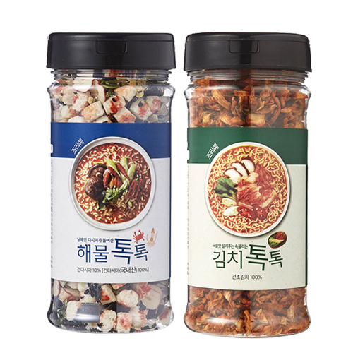 후기가 정말 좋은 맛침표 국물맛 살려주는 속풀리는 김치톡톡 1개 + 해물톡톡 1개, 김치톡톡1 +해물톡톡1, 100g 추천해요