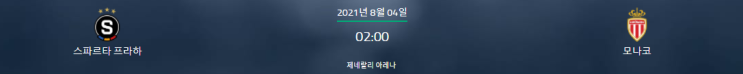  유럽 챔피언스리그 분석 AS모나코 스파르타프라하