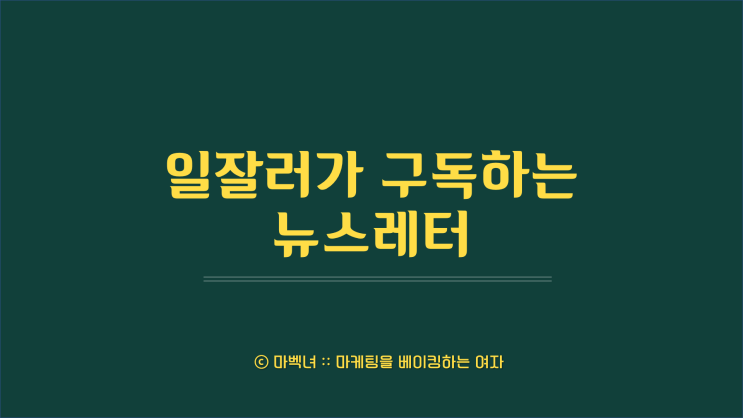  일잘러가 구독하는 뉴스레터