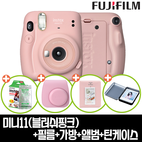선택고민 해결 인스탁스 미니11카메라+전용가방+미니1p+하드앨범+틴케이스 즉석카메라, 1개, 블러쉬핑크 좋아요 선택고민 해결 인스탁스 미니11카메라+전용가방+미니1p+하드앨범+틴케이스 즉석카메라, 1개, 블러쉬핑크 좋아요