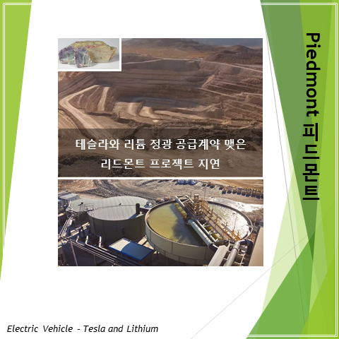  영어로 읽는 전기차 | 테슬라향 피드몬트 리튬 프로젝트 지연 (feat. Piedmont 티커코드 PLL, off-take agreement)