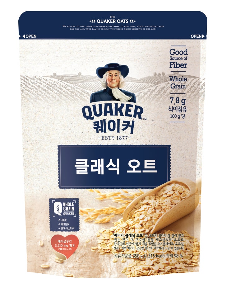 가성비 좋은 롯데제과 퀘이커 클래식 오트 시리얼, 350g, 1개 추천합니다