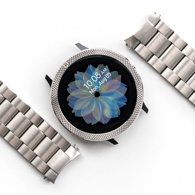 선택고민 해결 링케 갤럭시 액티브2 워치 메탈원 시계줄 메탈 밴드 40mm, 1세트, 실버 ··· 선택고민 해결 링케 갤럭시 액티브2 워치 메탈원 시계줄 메탈 밴드 40mm, 1세트, 실버 ···