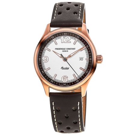 핵가성비 좋은 해외 남자 시계 Frederique Constant Vintage Rally Healey Automatic Rose Gold Plated Leather Strap M