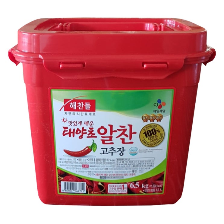 가성비 뛰어난 해찬들 태양초알찬고추장, 6.5kg, 1개 ···