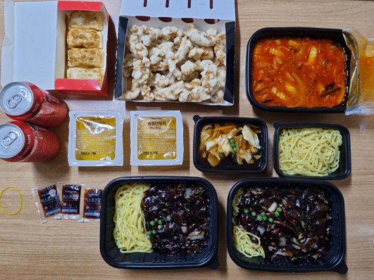  오늘뭐먹지? 홍콩반점0410 짜장면 탕수육 세트 주문 많이 짜다