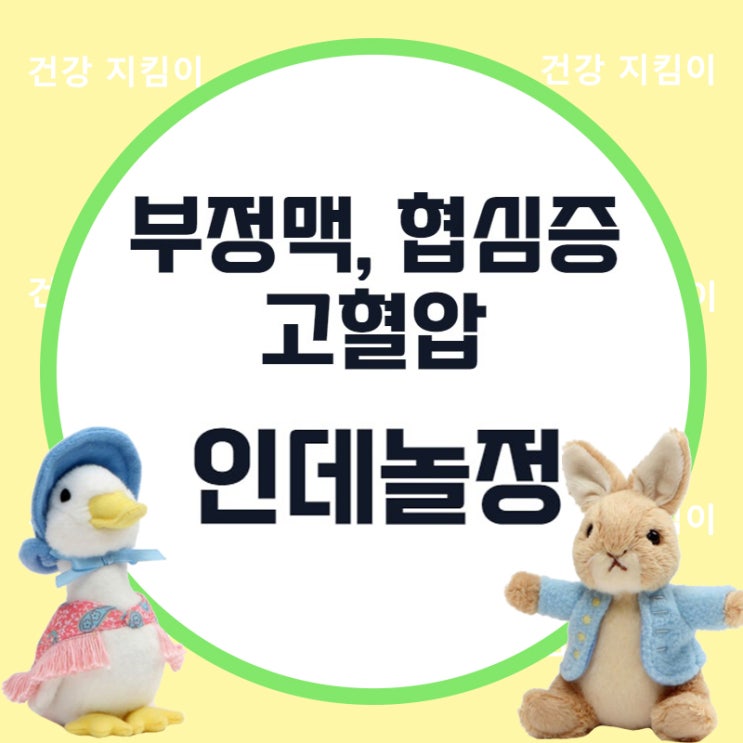  인데놀정: 부정맥, 협심증, 고혈압 약
