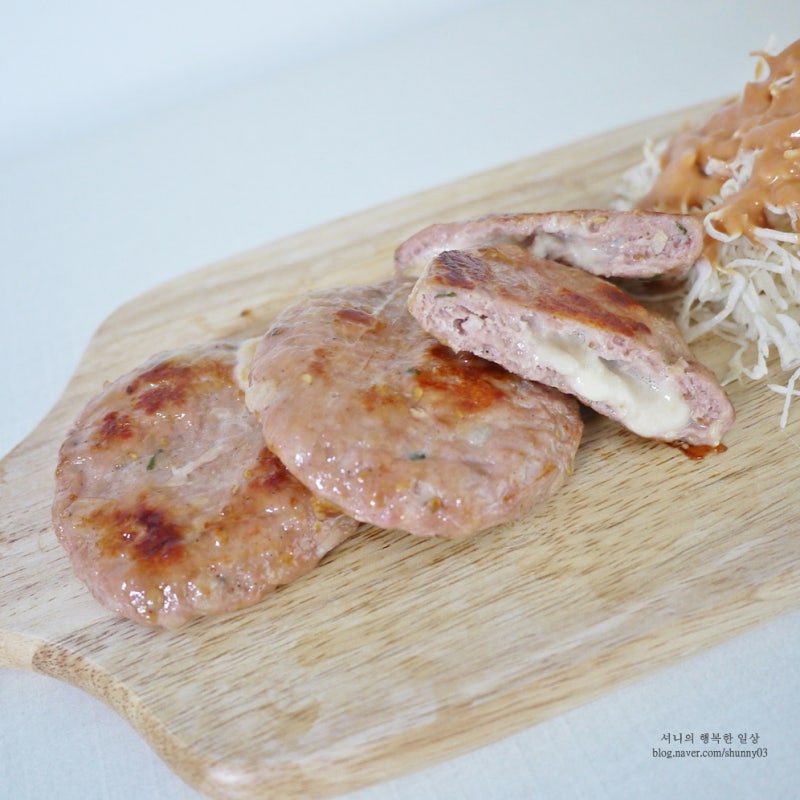 한돈 수제떡갈비 손가네고깃집 밀키트 치즈 떡갈비