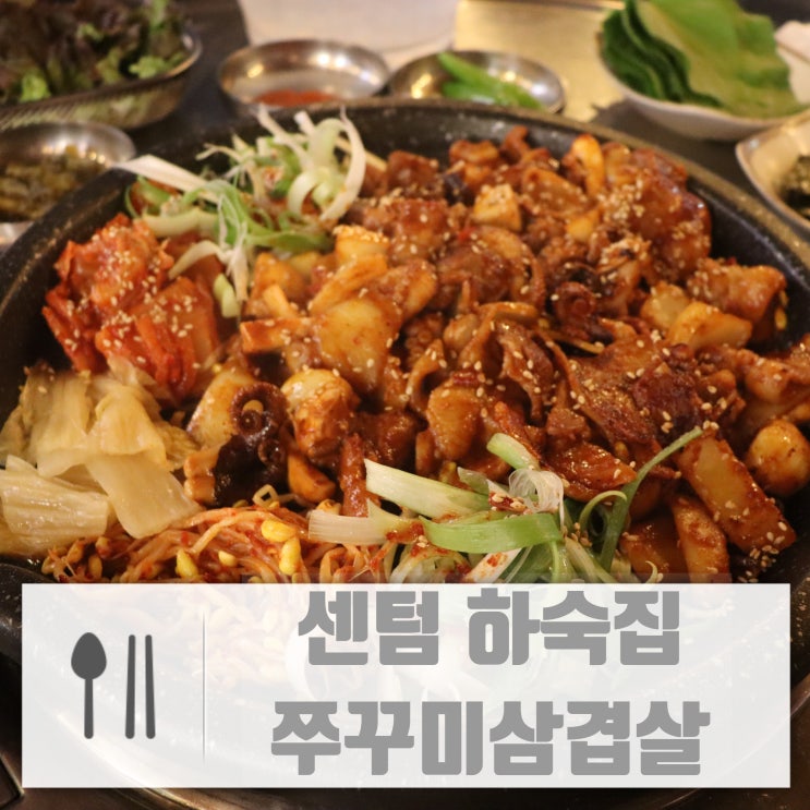  해운대 애견동반식당 센텀 하숙집 쭈꾸미삼겹살 냠냠