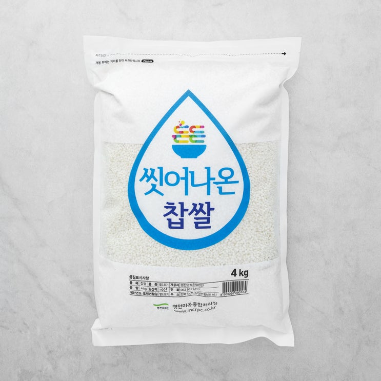 잘팔리는 명천 씻어나온 찹쌀, 4kg, 1봉 좋아요 잘팔리는 명천 씻어나온 찹쌀, 4kg, 1봉 좋아요