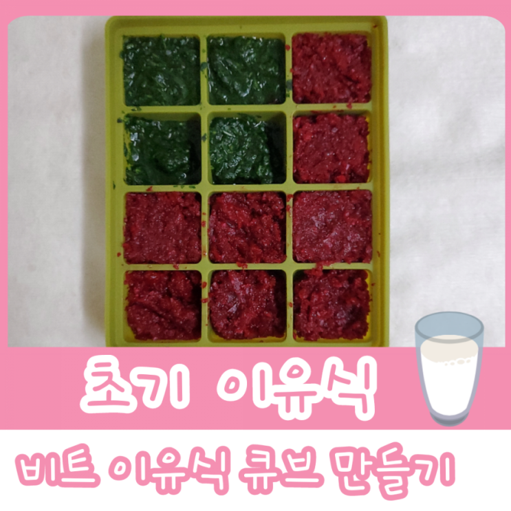  초기 이유식 2단계 - 비트 이유식 큐브 만들기