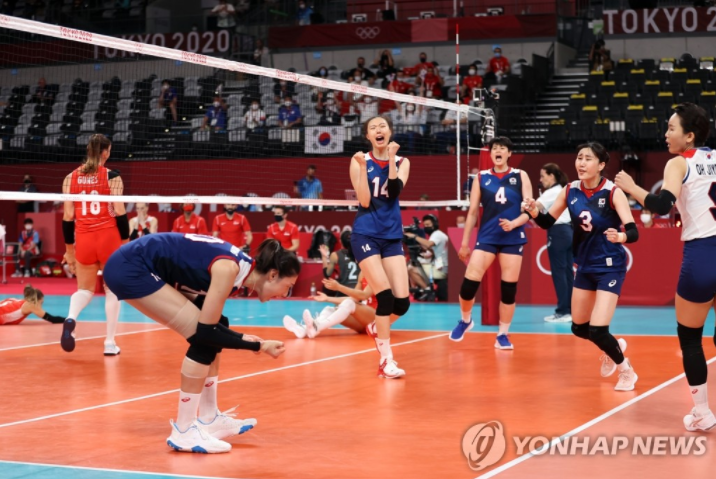 올림픽 한국 여자배구 5세트 극적 승리 터키 꺾고 4강행