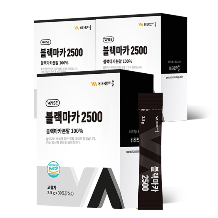 가성비 뛰어난 비타민마을 블랙마카 2500 분말 스틱, 2.5g, 90개 ···