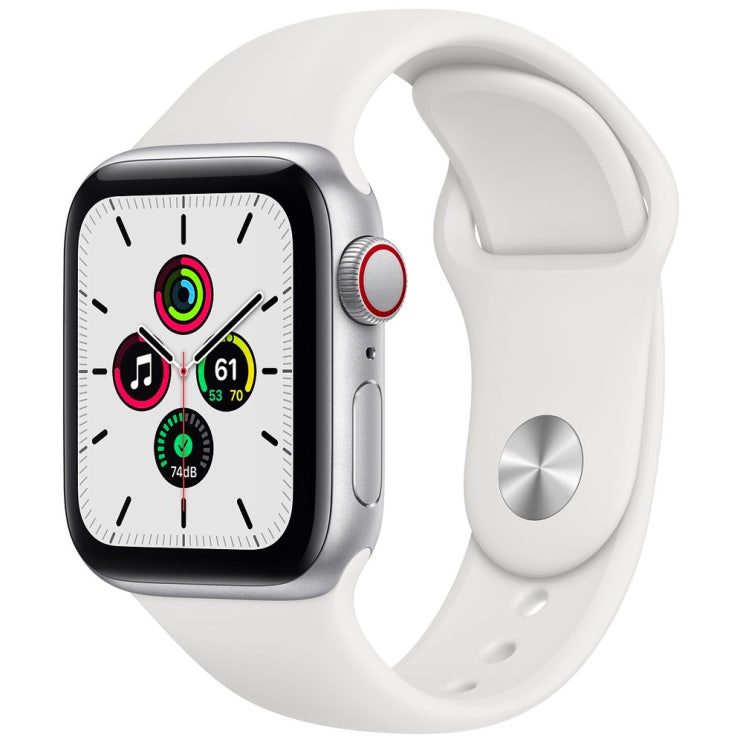 많이 찾는 Apple 애플워치 SE, GPS+Cellular, 실버 알루미늄 케이스, 화이트 스포츠 밴드 좋아요 많이 찾는 Apple 애플워치 SE, GPS+Cellular, 실버 알루미늄 케이스, 화이트 스포츠 밴드 좋아요