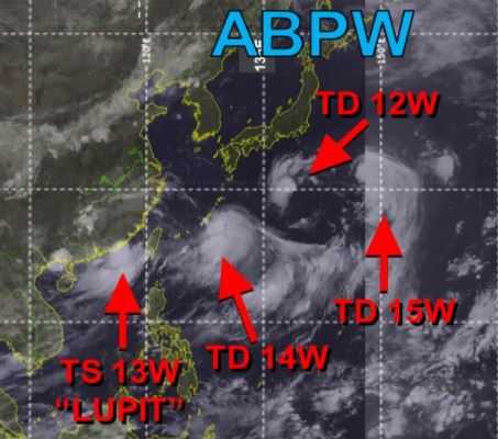 일본 태풍과 제 9호 태풍 루핏(LUPIT)