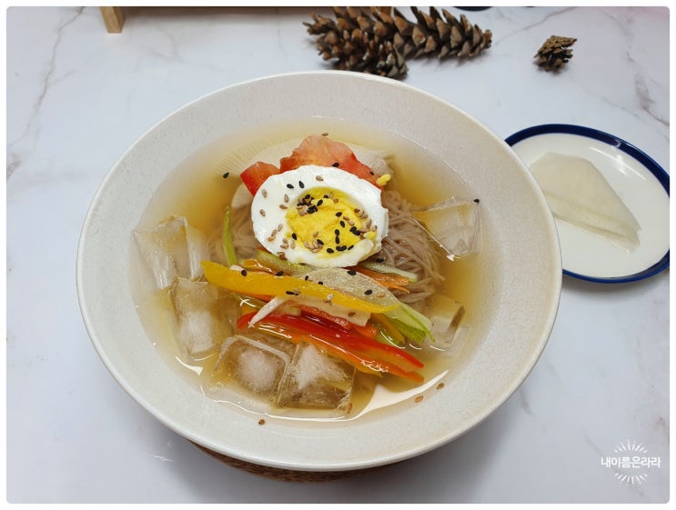  풀무원 동치미 냉면 만들기 냉면육수 활용 요리 맛있게 만드는 법(평양물냉면)