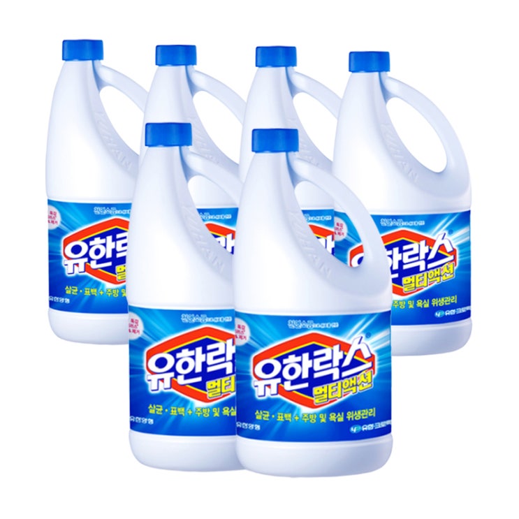 가성비 뛰어난 유한양행 락스 멀티액션 살균소독제, 6개, 1.8L 좋아요 가성비 뛰어난 유한양행 락스 멀티액션 살균소독제, 6개, 1.8L 좋아요