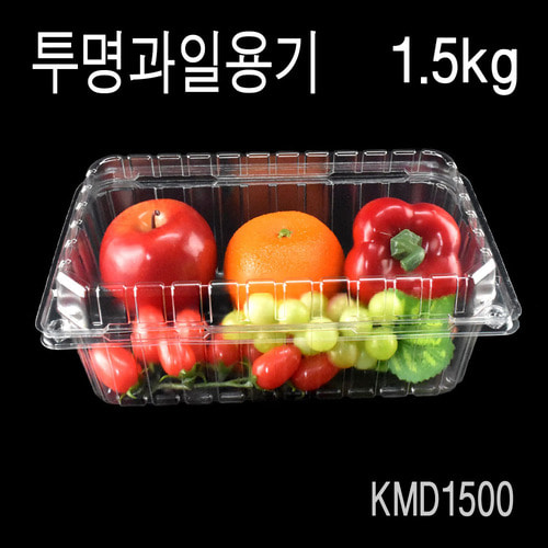 후기가 좋은 PET과일용기1.5kg 포도 거봉 사과 애플망고 아로니아 참외 천도복숭아 K-1500 400개, 1박스 좋아요