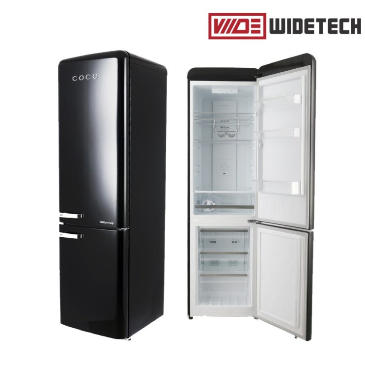 인지도 있는 코코일렉 2도어 250L 간냉식 레트로 냉장고 CAK25QC ···